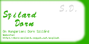 szilard dorn business card