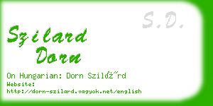 szilard dorn business card